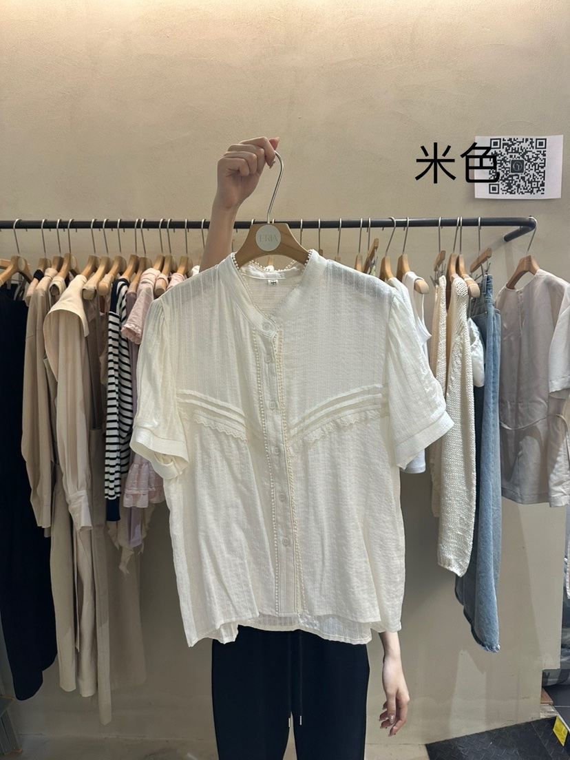 ERIA東大門㊣直郵女士新品熱賣推薦人氣時尚職業襯衫蕾絲衫ERIA/HUE襯衫/蕾絲衫圖色2