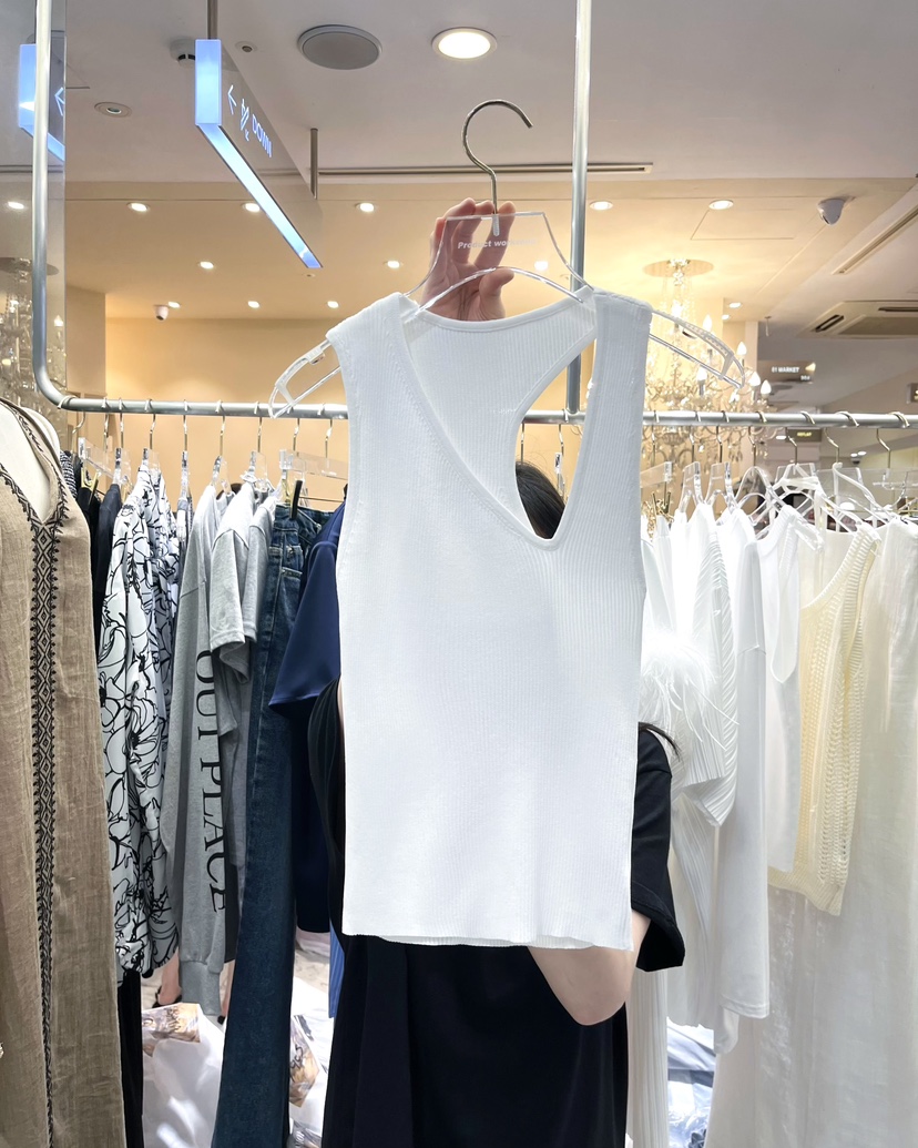 WORK SHOP東大門㊣代購女裝新品熱賣職業25春夏推薦吊帶背心Work_shop吊帶/背心圖色2
