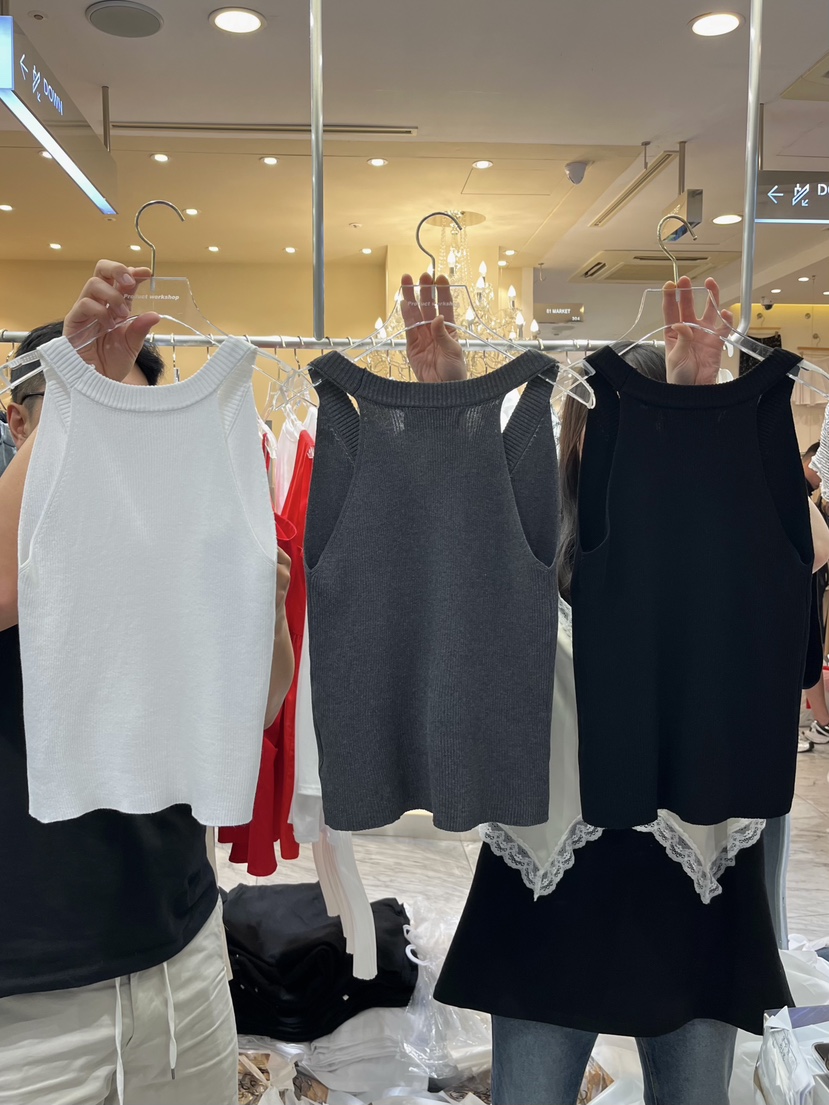 WORK SHOP韓國代購㊣女士新品人氣25春夏休閑時尚吊帶背心Work_shop吊帶/背心