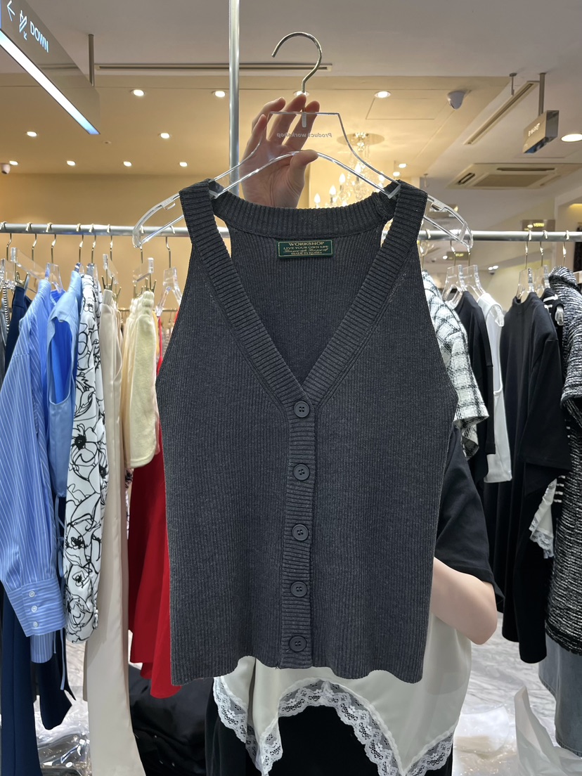 WORK SHOP韓國代購㊣女士新品人氣25春夏休閑時尚吊帶背心Work_shop吊帶/背心圖色2