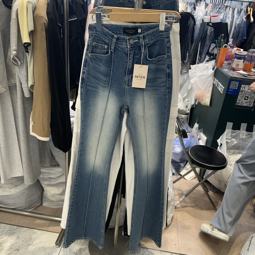 OLIVE TrEE韓國直郵㊣女裝新品真品25春夏熱賣推薦職業牛仔褲OLIVE TrEE牛仔褲