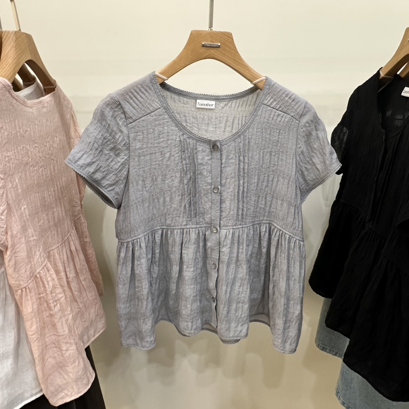 3 ANOTHER韓國代購㊣女裝新品時尚熱賣休閑真品襯衫蕾絲衫3 ANOTHER襯衫/蕾絲衫圖色3