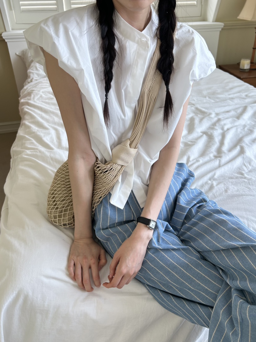 ME MO韓國代購㊣女士新款時尚人氣職業25春夏真品襯衫蕾絲衫ME MO襯衫/蕾絲衫圖色3