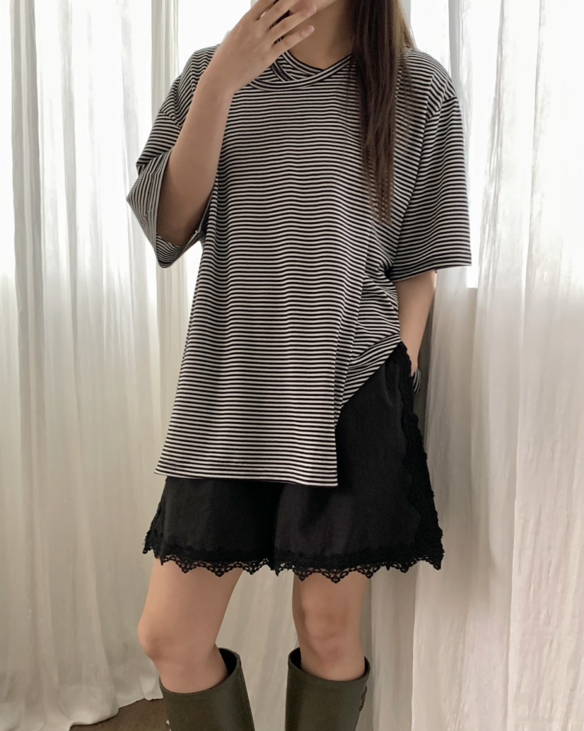 PEBBLE韓國代購㊣女裝新品人氣時尚真品職業25春夏休閑短褲PEBBLE/LAYER短褲