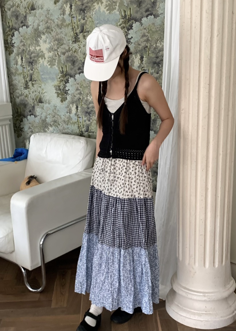 PEBBLE韓國直郵㊣女裝新款休閑熱賣職業真品25春夏人氣長裙PEBBLE/LAYER長裙