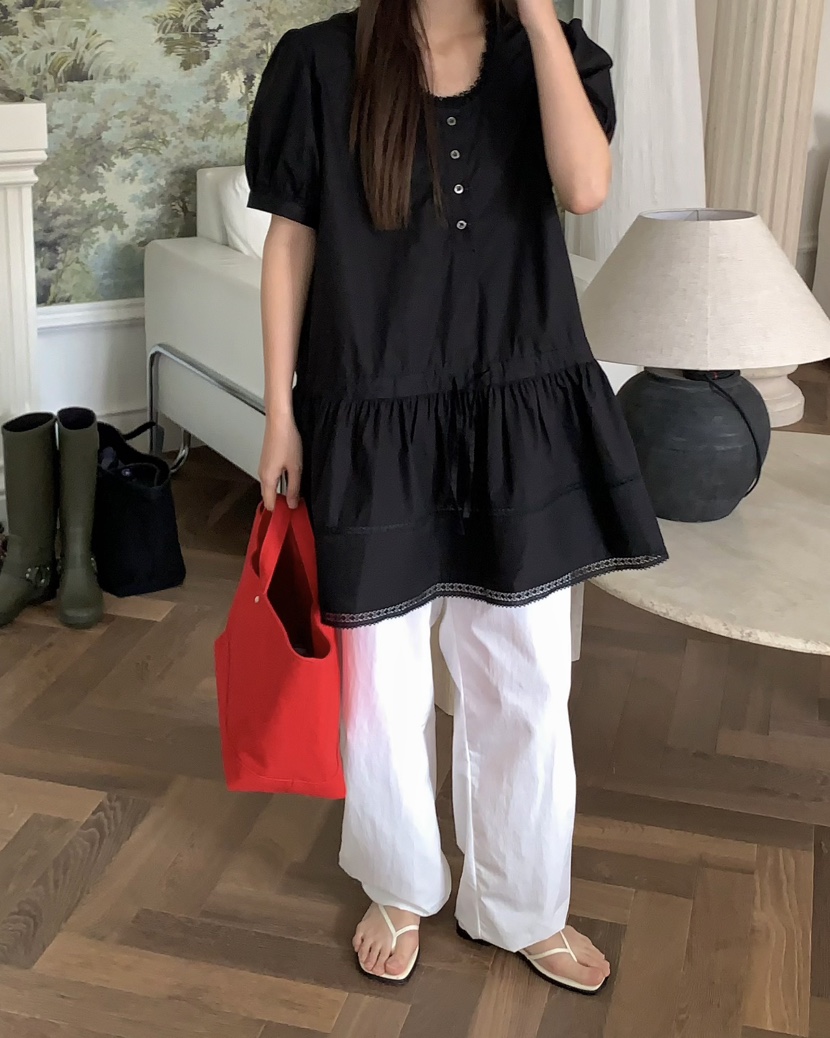 PEBBLE東大門㊣實拍女裝新品時尚真品職業推薦休閑25春夏連衣裙PEBBLE/LAYER連衣裙