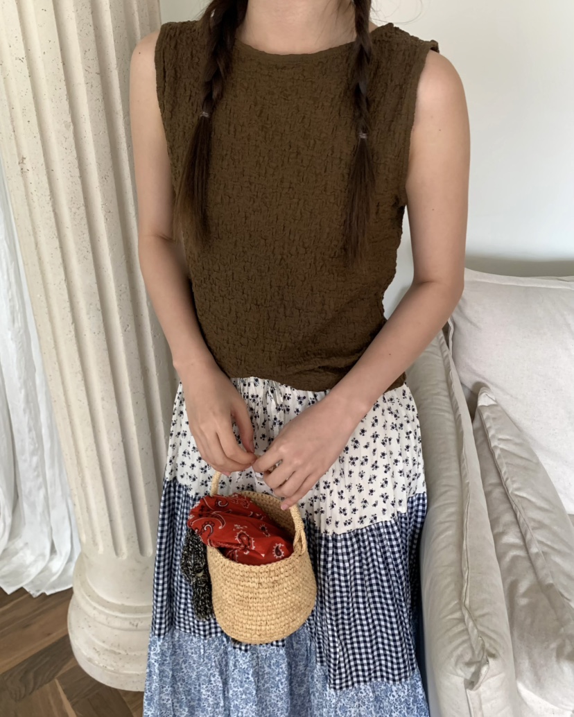 PEBBLE東大門㊣實拍女裝新品真品25春夏職業人氣時尚吊帶背心PEBBLE/LAYER吊帶/背心