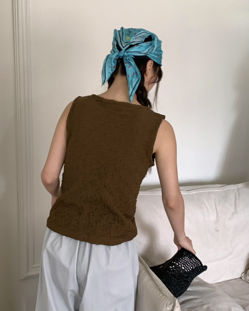 PEBBLE東大門㊣實拍女裝新品真品25春夏職業人氣時尚吊帶背心PEBBLE/LAYER吊帶/背心