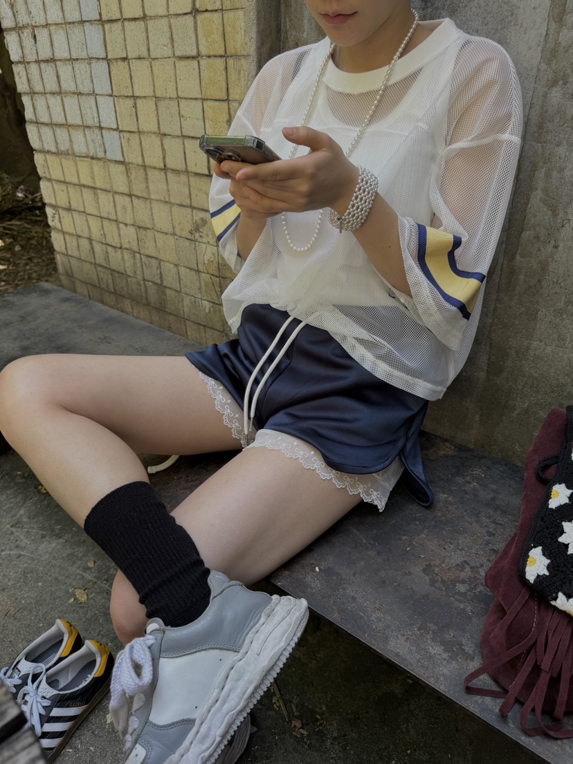 FRANC—L東大門㊣代購女士新品職業人氣時尚推薦真品短褲蕾絲FRANC短褲