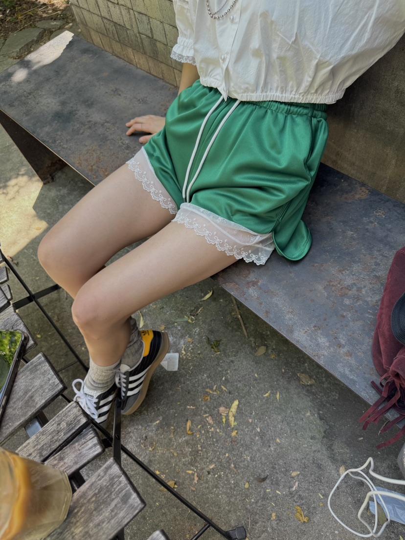 FRANC—L東大門㊣代購女士新品職業人氣時尚推薦真品短褲蕾絲FRANC短褲圖色2