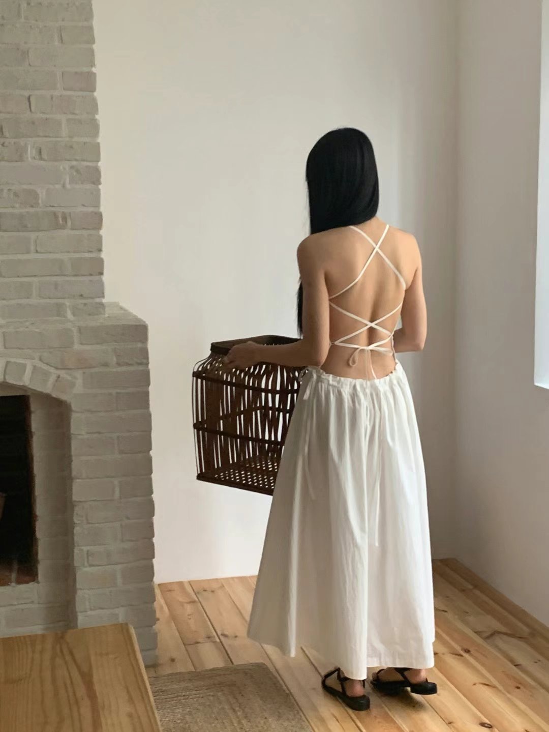 US韓國代購㊣女裝新款休閑25春夏熱賣時尚真品人氣推薦連衣裙JANEMORIS連衣裙