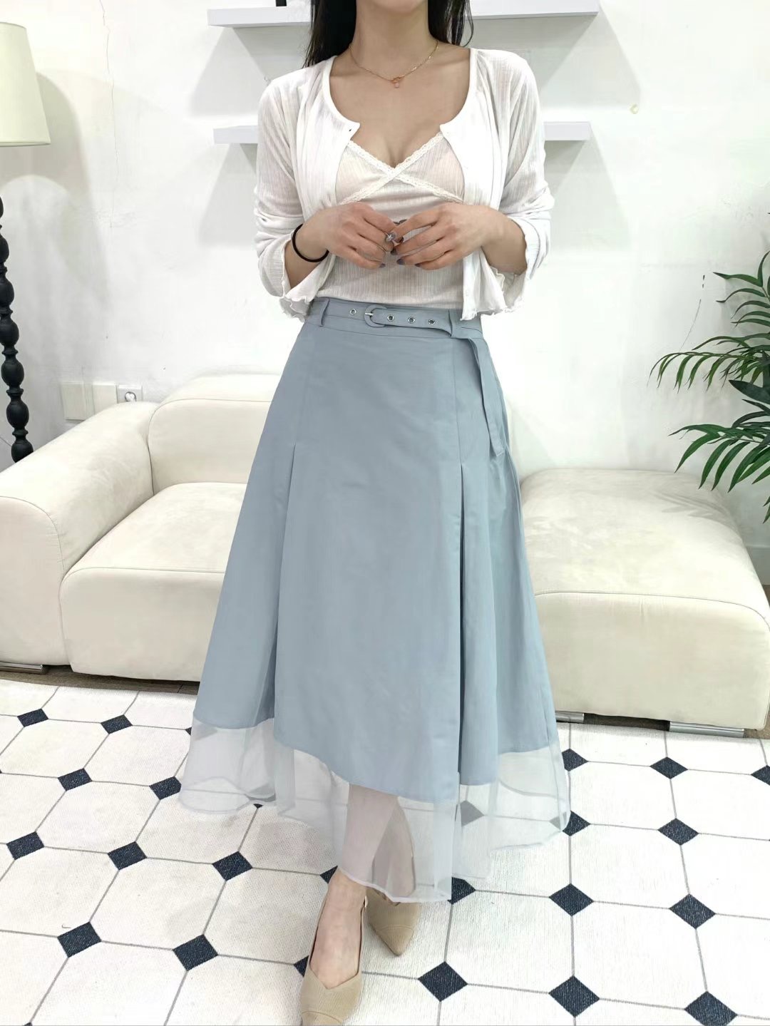 SOOMANCHAE-수만채-T東大門㊣直郵女士新款熱賣長裙含腰帶SOOMANCHAE長裙