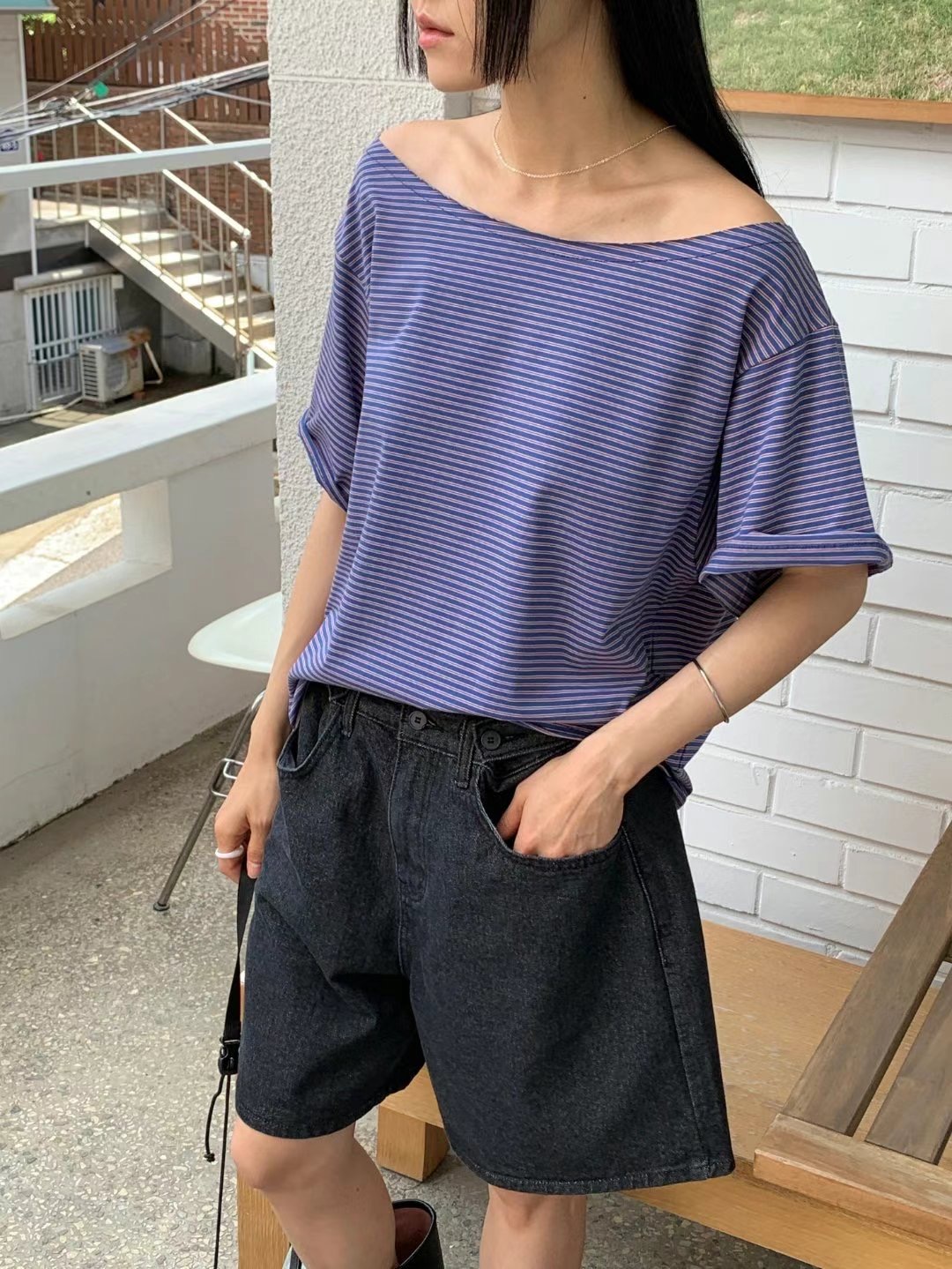 US東大門㊣實拍女士新款真品休閑人氣熱賣時尚職業推薦25春夏T恤JANEMORIST恤圖色4