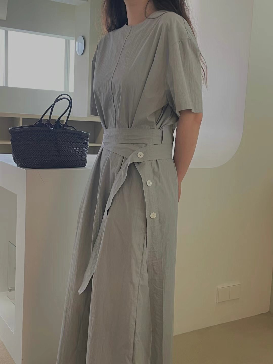 US東大門㊣實拍女士新款熱賣休閑真品推薦職業人氣時尚連衣裙JANEMORIS連衣裙