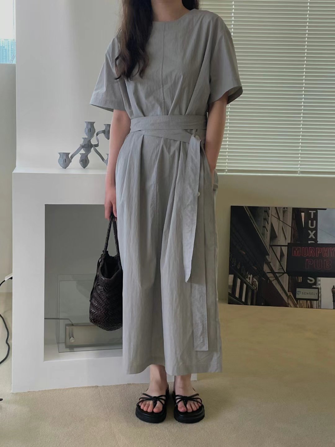 US東大門㊣實拍女士新款熱賣休閑真品推薦職業人氣時尚連衣裙JANEMORIS連衣裙
