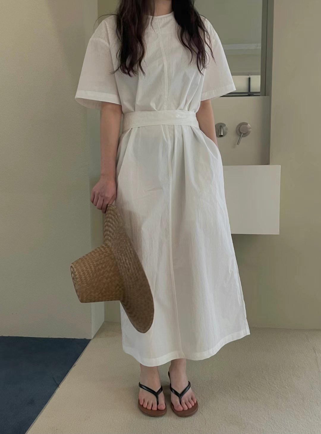 US東大門㊣實拍女士新款熱賣休閑真品推薦職業人氣時尚連衣裙JANEMORIS連衣裙圖色2