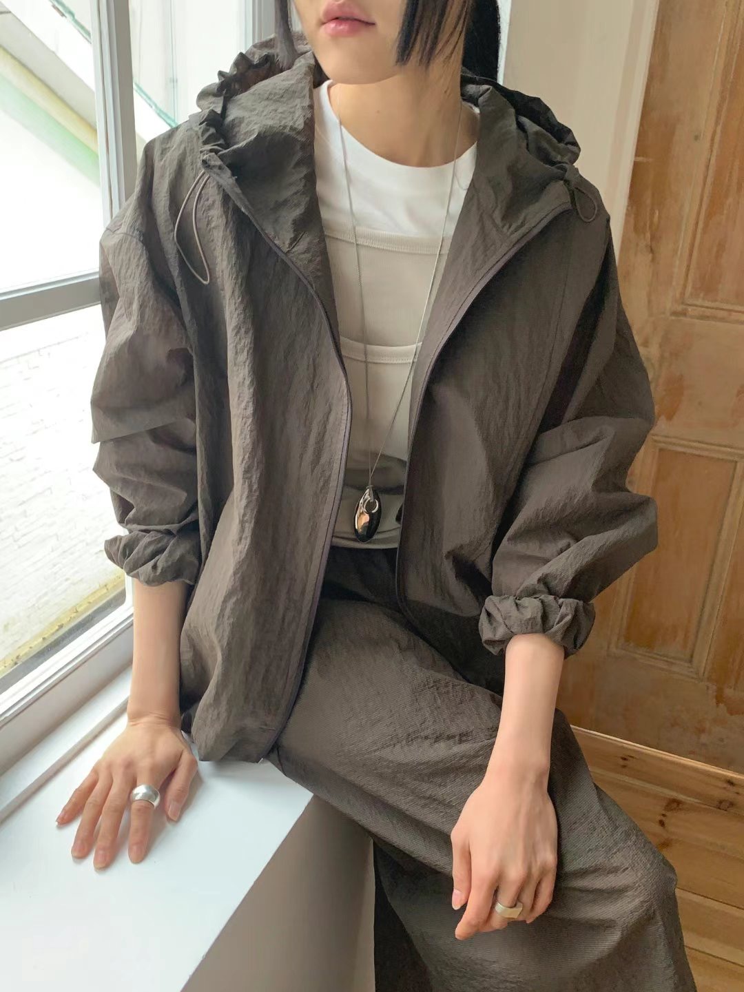 US韓國直郵㊣女裝新款真品推薦熱賣職業25春夏休閑時尚夾克JANEMORIS夾克圖色3