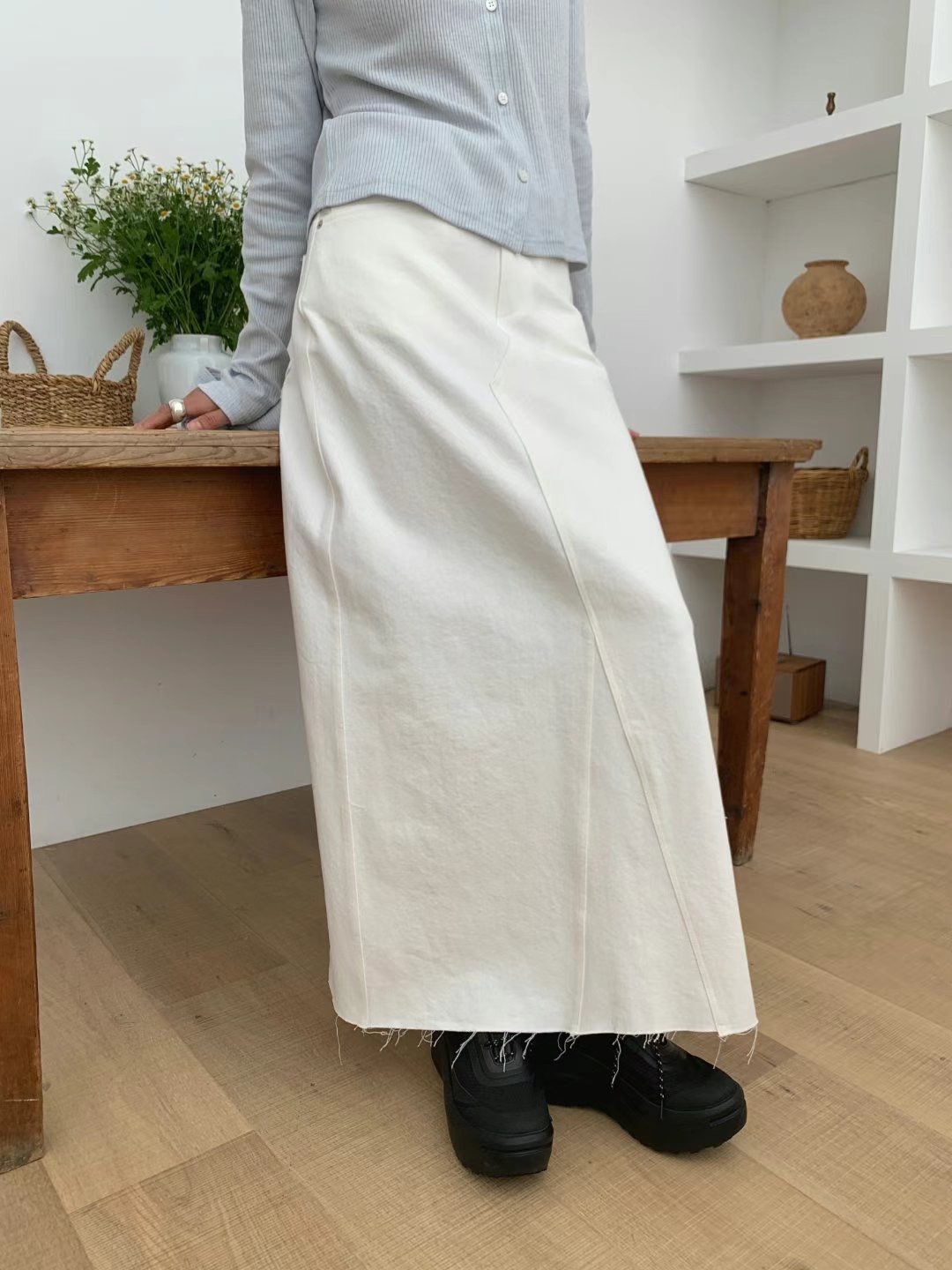 US韓國直郵㊣女士新品真品時尚推薦休閑熱賣人氣25春夏長裙JANEMORIS長裙