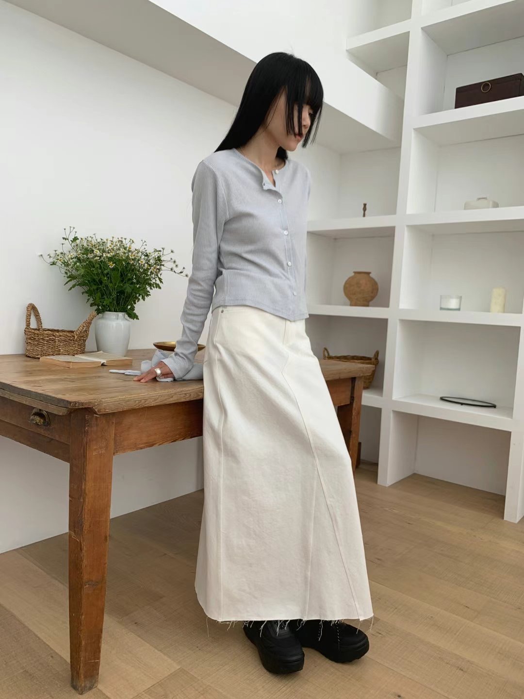 US韓國直郵㊣女士新品真品時尚推薦休閑熱賣人氣25春夏長裙JANEMORIS長裙