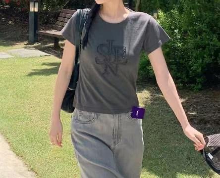 SIENNE-T東大門㊣代購女裝新款職業人氣熱賣休閑25春夏T恤修身SIENNE-TT恤圖色2