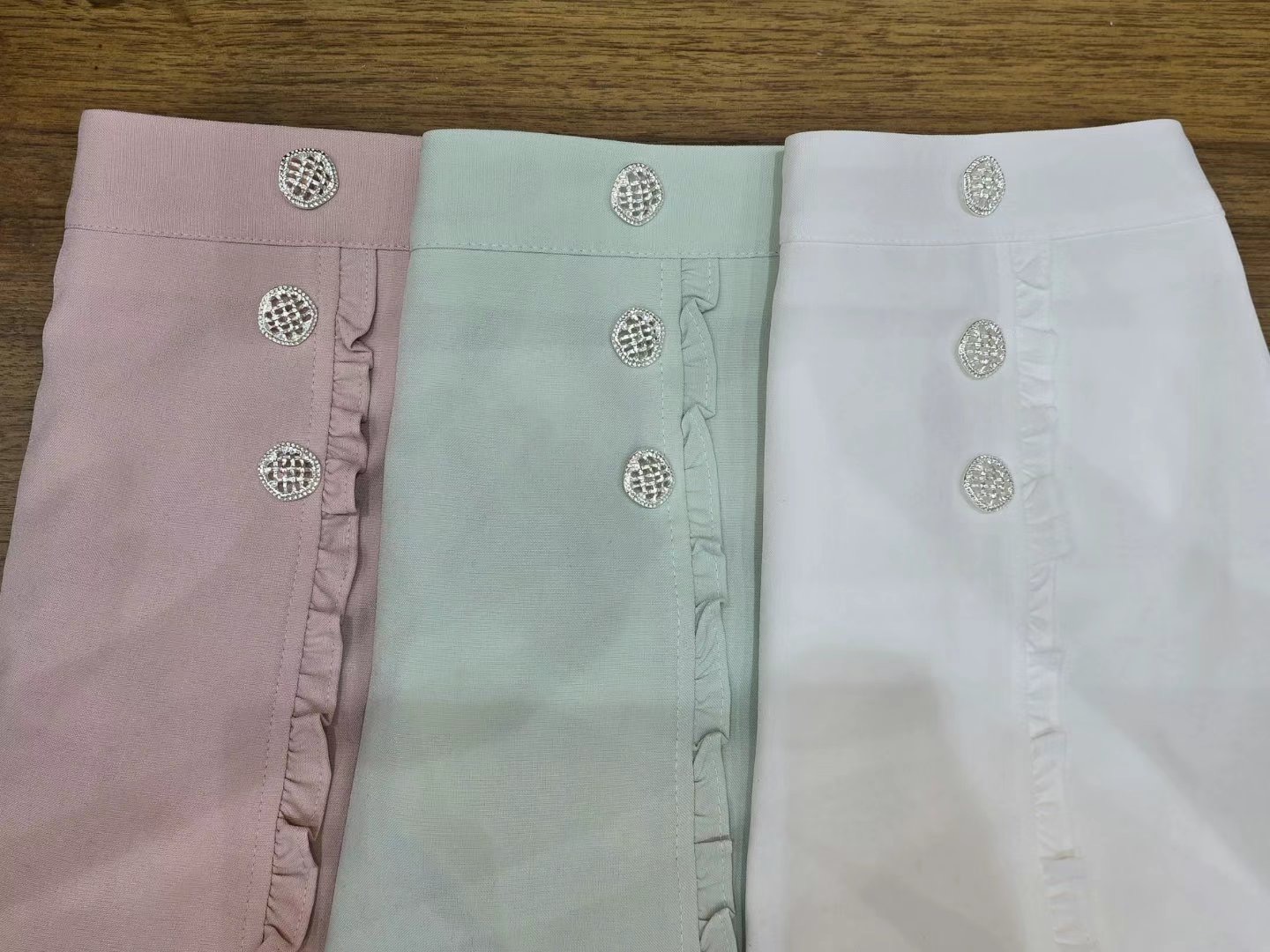SOOMANCHAE-수만채-T東大門㊣直郵女士新款真品裙褲荷葉邊SOOMANCHAE裙褲