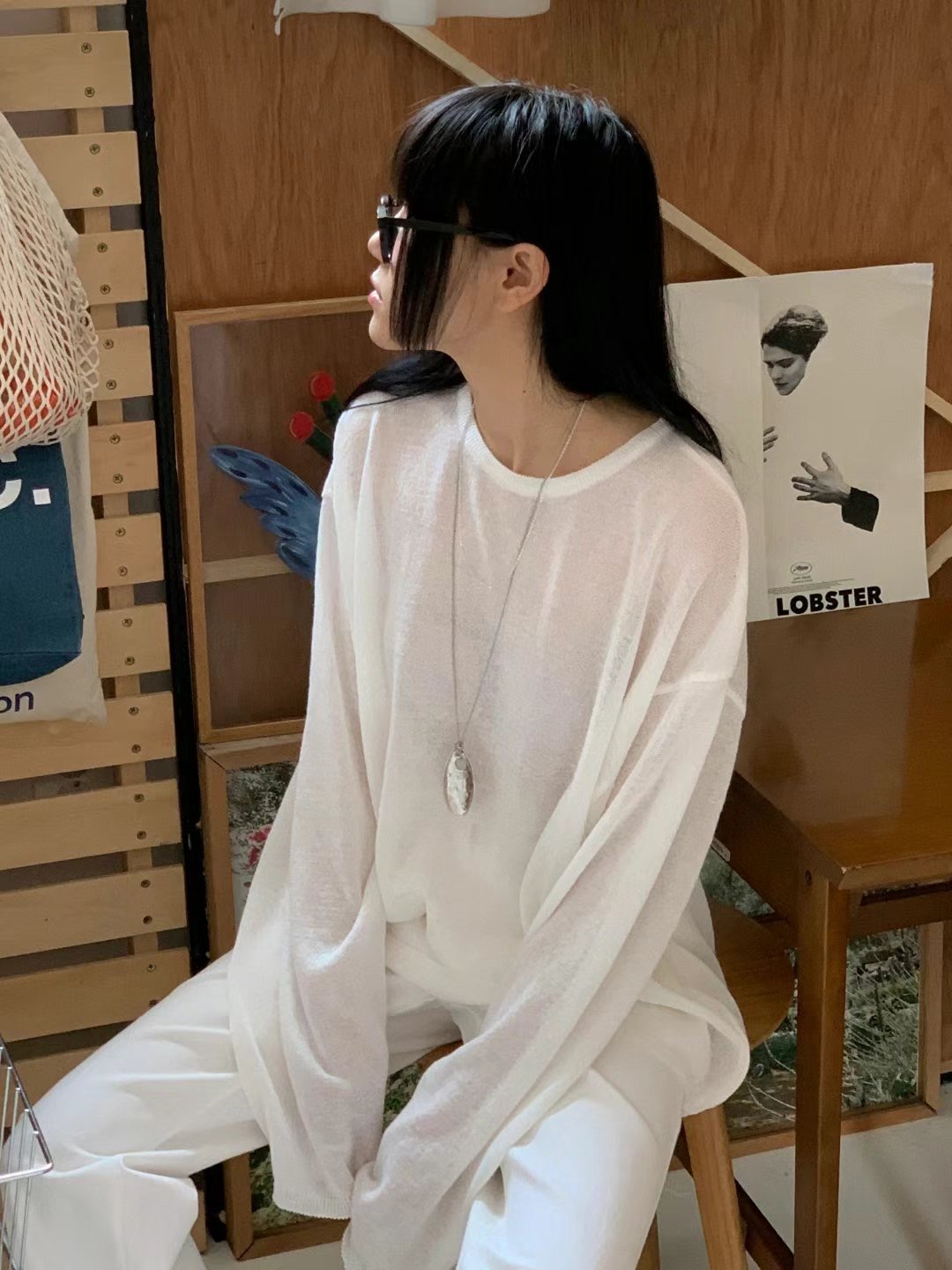 US東大門㊣直郵女士新品時尚職業25春夏推薦人氣真品長袖T恤JANEMORIS長袖T恤