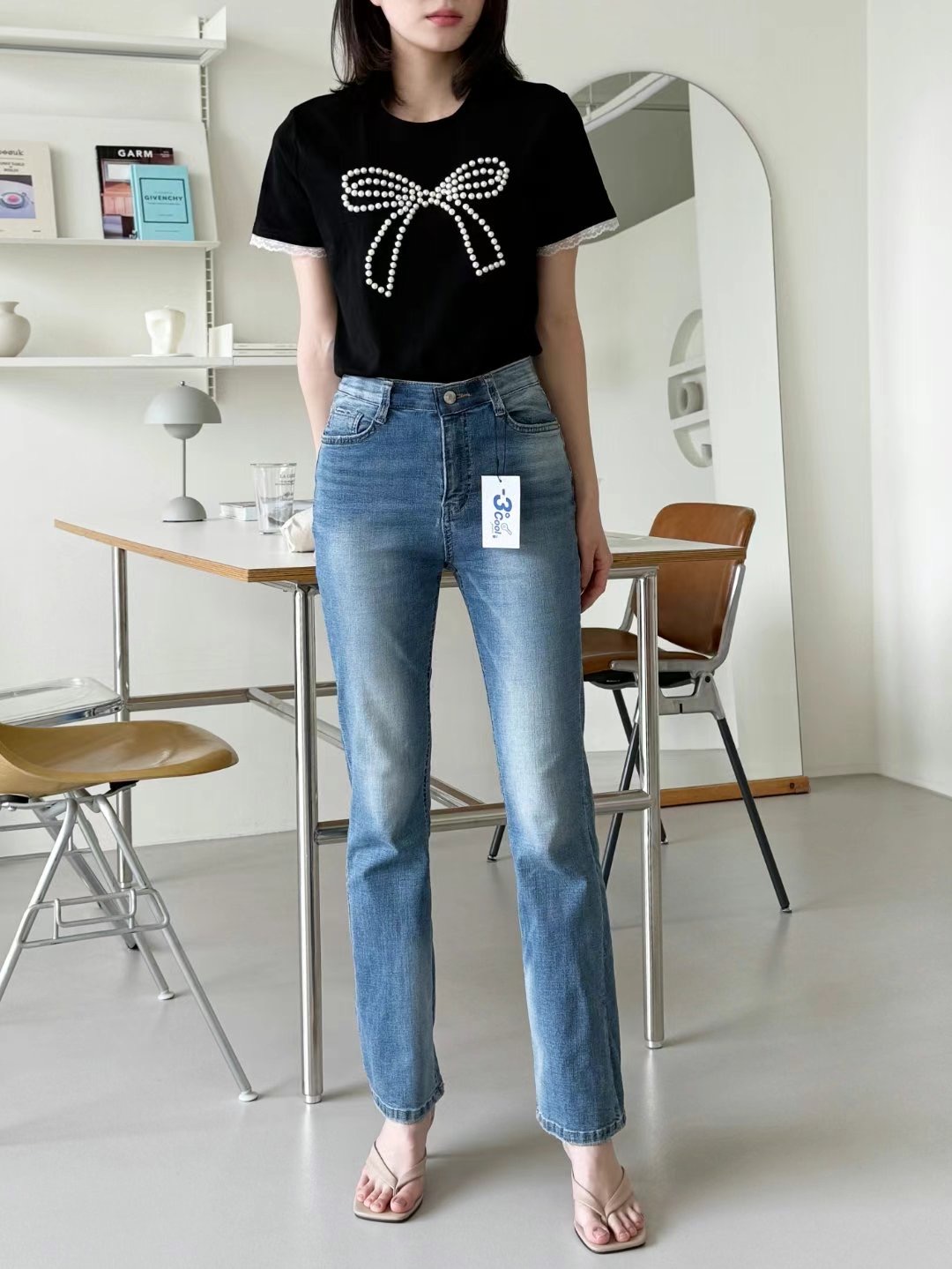 FLY DENIM韓國直郵㊣女士新品職業真品時尚推薦25春夏牛仔褲FLY DENIM牛仔褲