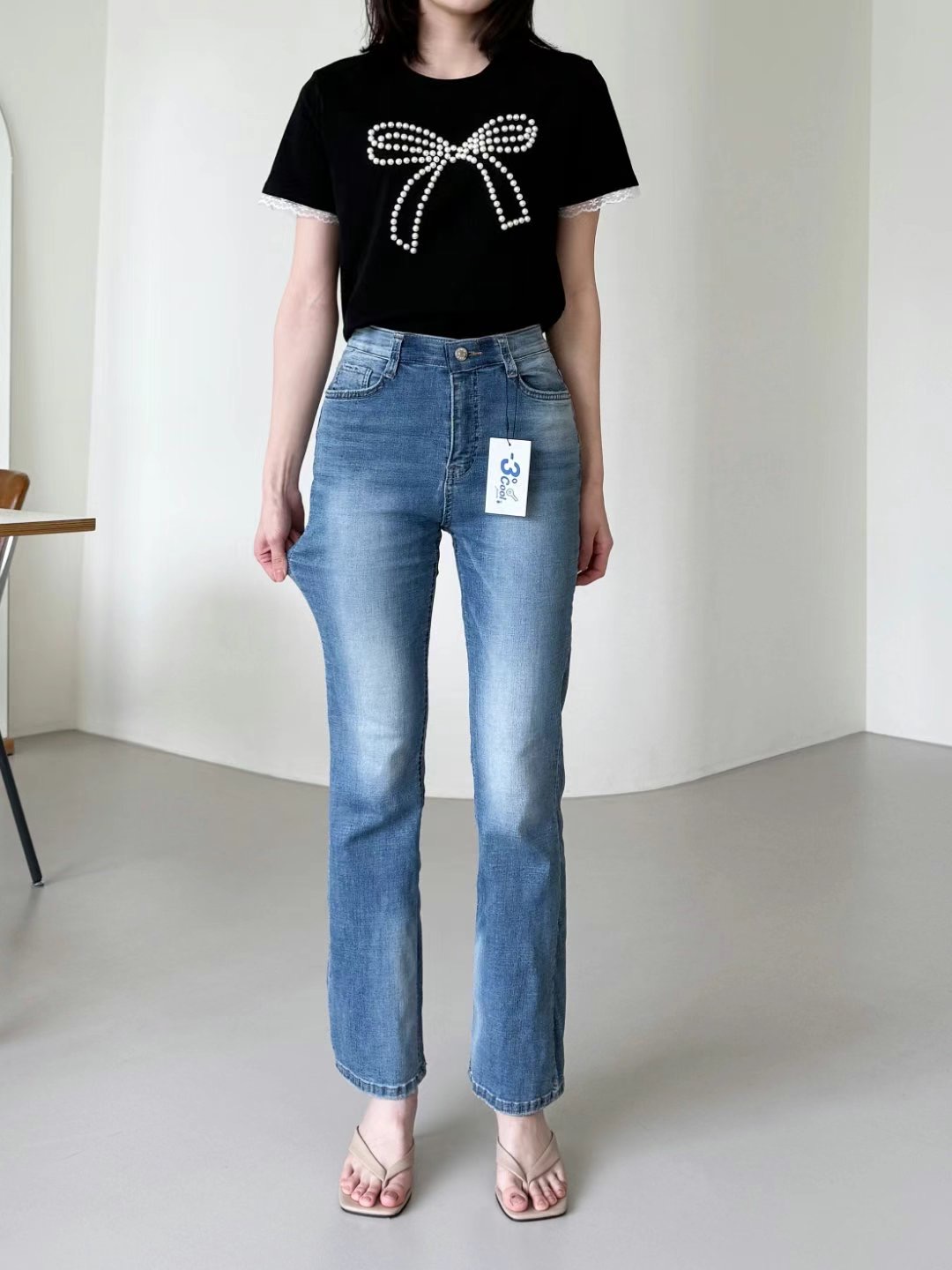 FLY DENIM韓國直郵㊣女士新品職業真品時尚推薦25春夏牛仔褲FLY DENIM牛仔褲