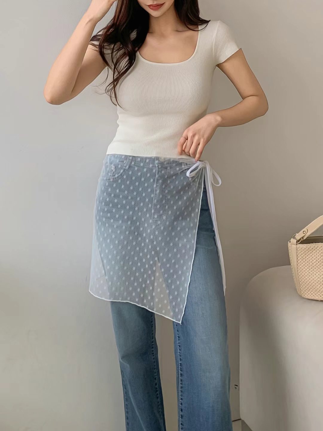 JOY-조이-T東大門㊣代購女裝新款熱賣25春夏半身裙中短裙JOY-조이-T半身裙/中短裙