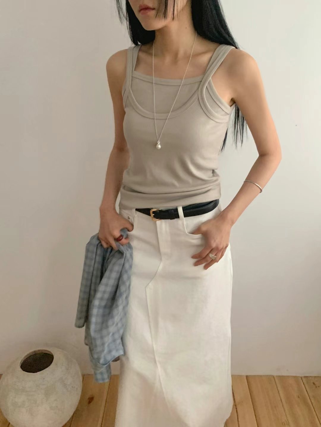 US東大門㊣直郵女裝新款休閑25春夏人氣真品推薦熱賣吊帶背心JANEMORIS吊帶/背心圖色2