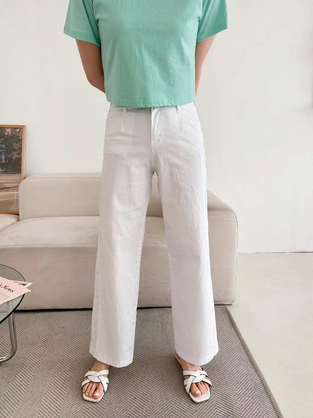 FLY DENIM韓國代購㊣女裝新品25春夏時尚熱賣真品職業休閑褲FLY DENIM休閑褲圖色1