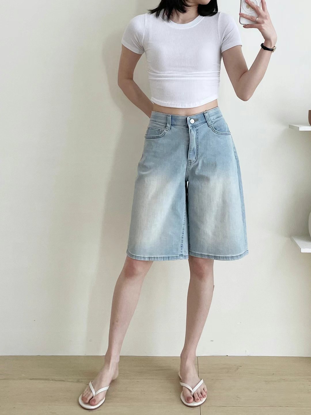 FLY DENIM東大門㊣代購女士新款25春夏時尚人氣熱賣真品短褲FLY DENIM短褲