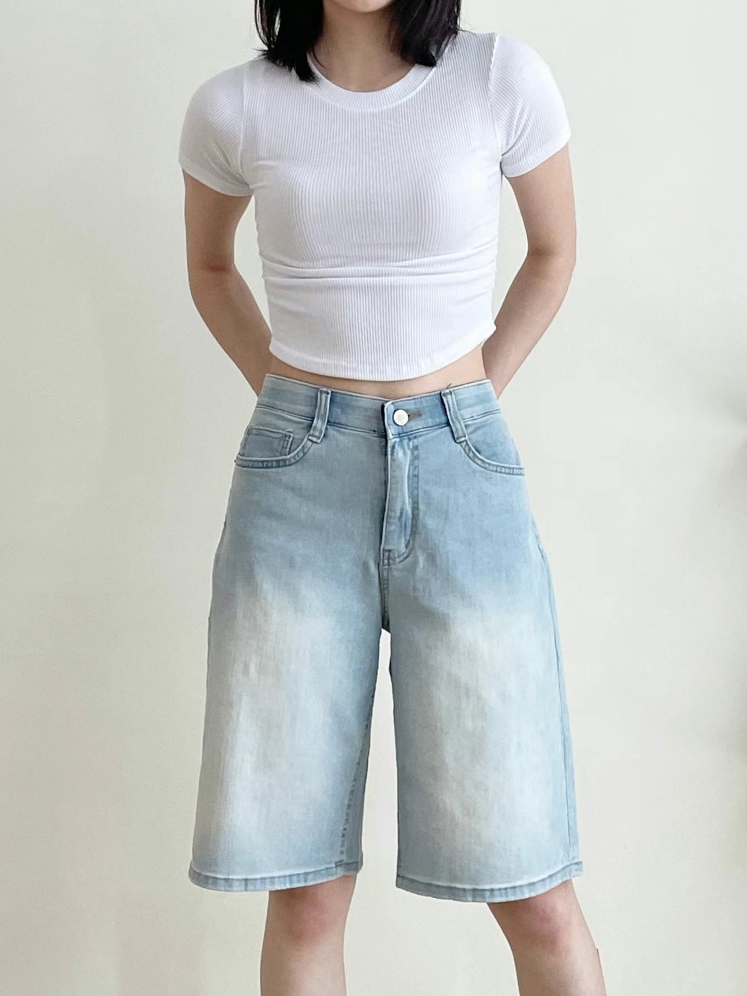 FLY DENIM東大門㊣代購女士新款25春夏時尚人氣熱賣真品短褲FLY DENIM短褲