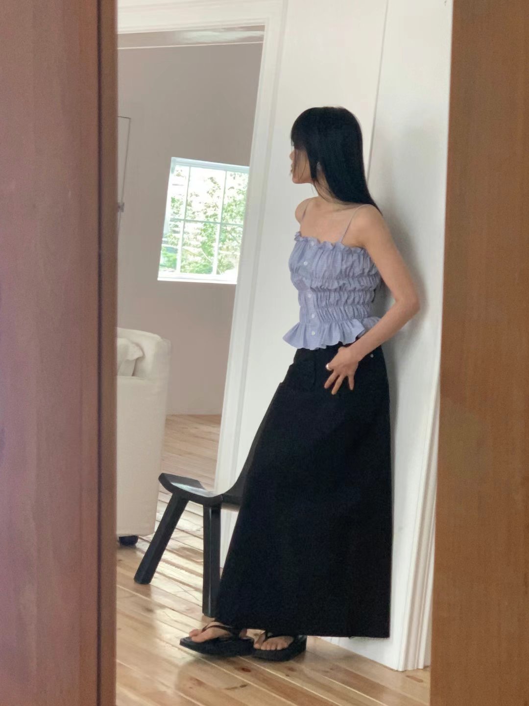 US東大門㊣實拍女士新品真品人氣職業休閑25春夏時尚吊帶背心JANEMORIS吊帶/背心
