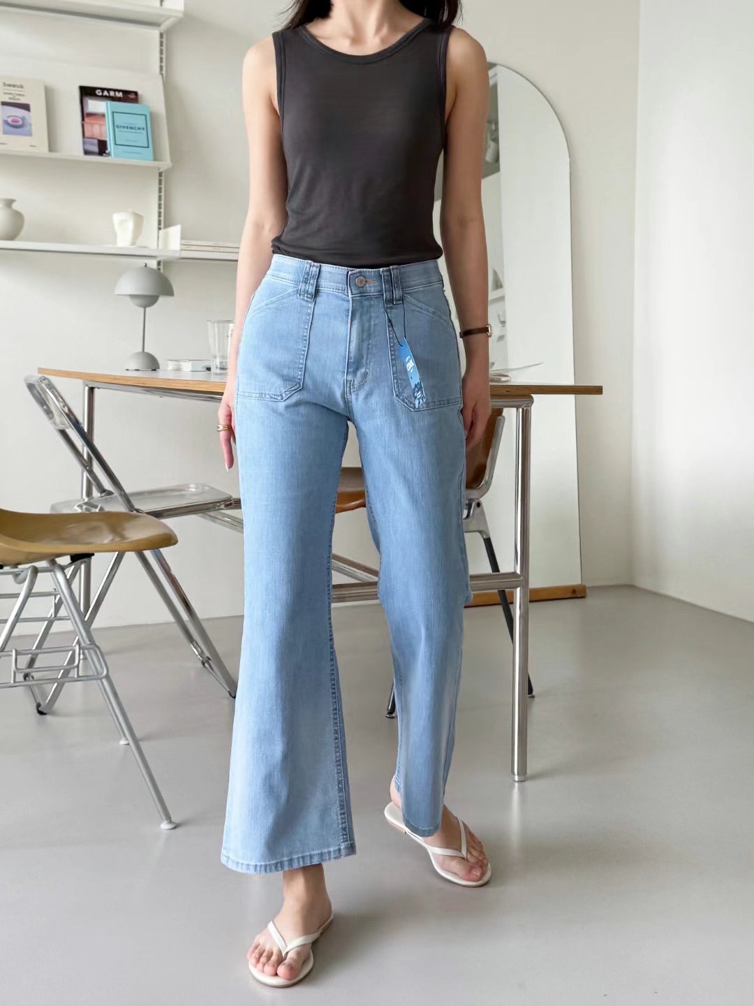 FLY DENIM韓國代購㊣女士新品推薦人氣25春夏熱賣牛仔褲口袋FLY DENIM牛仔褲