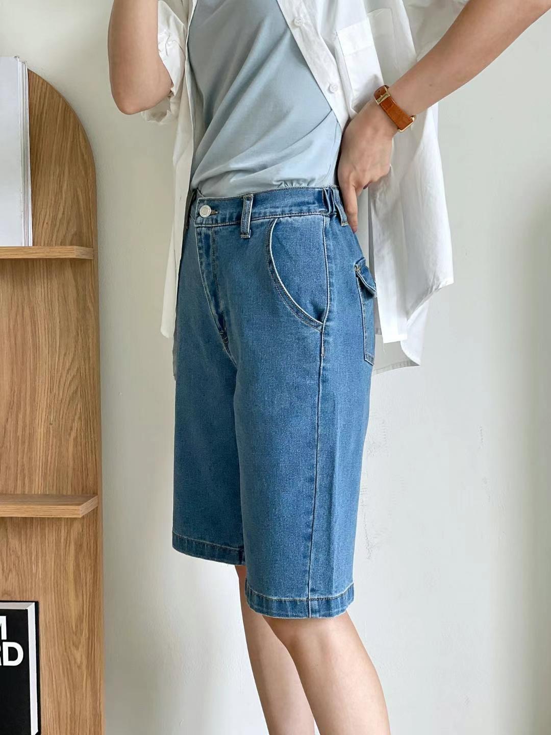 FLY DENIM韓國代購㊣女裝新品時尚熱賣真品休閑短褲口袋連帽FLY DENIM短褲