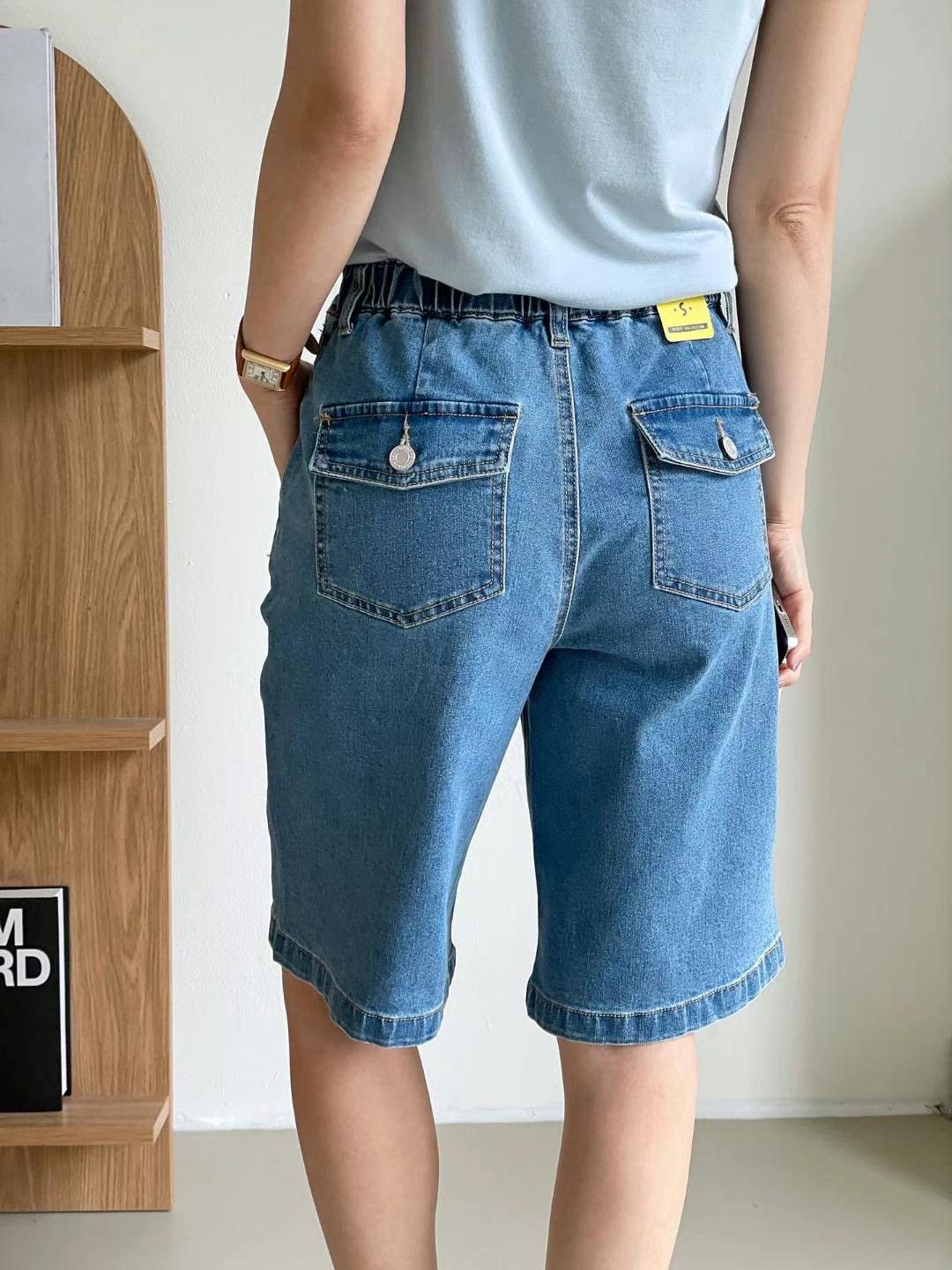 FLY DENIM韓國代購㊣女裝新品時尚熱賣真品休閑短褲口袋連帽FLY DENIM短褲