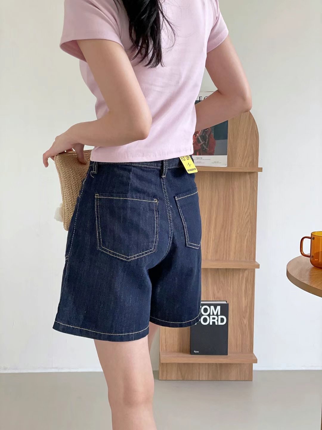 FLY DENIM韓國代購㊣女裝新品25春夏推薦休閑時尚短褲口袋FLY DENIM短褲