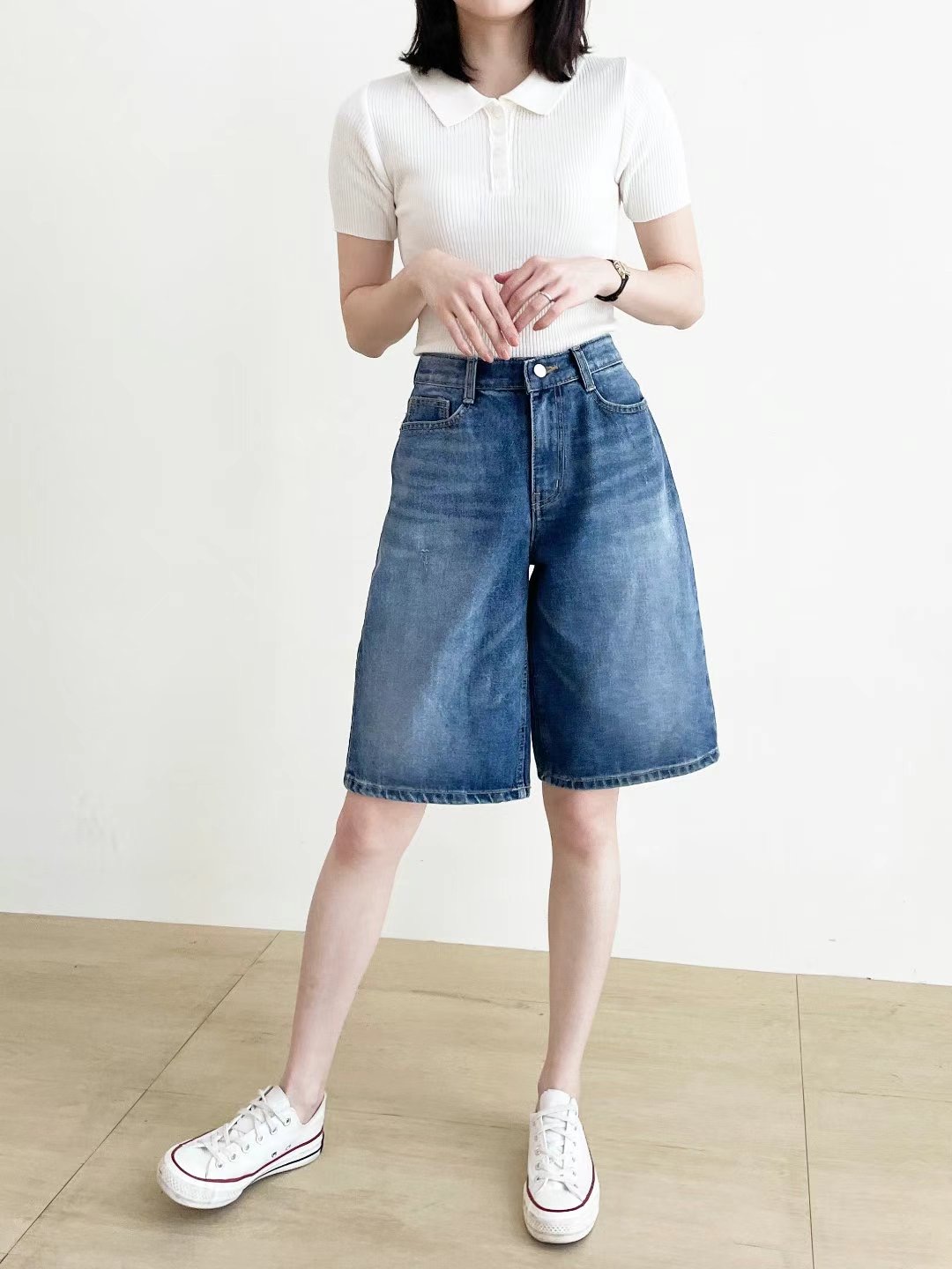 FLY DENIM韓國代購㊣女士新品真品25春夏職業休閑熱賣短褲FLY DENIM短褲