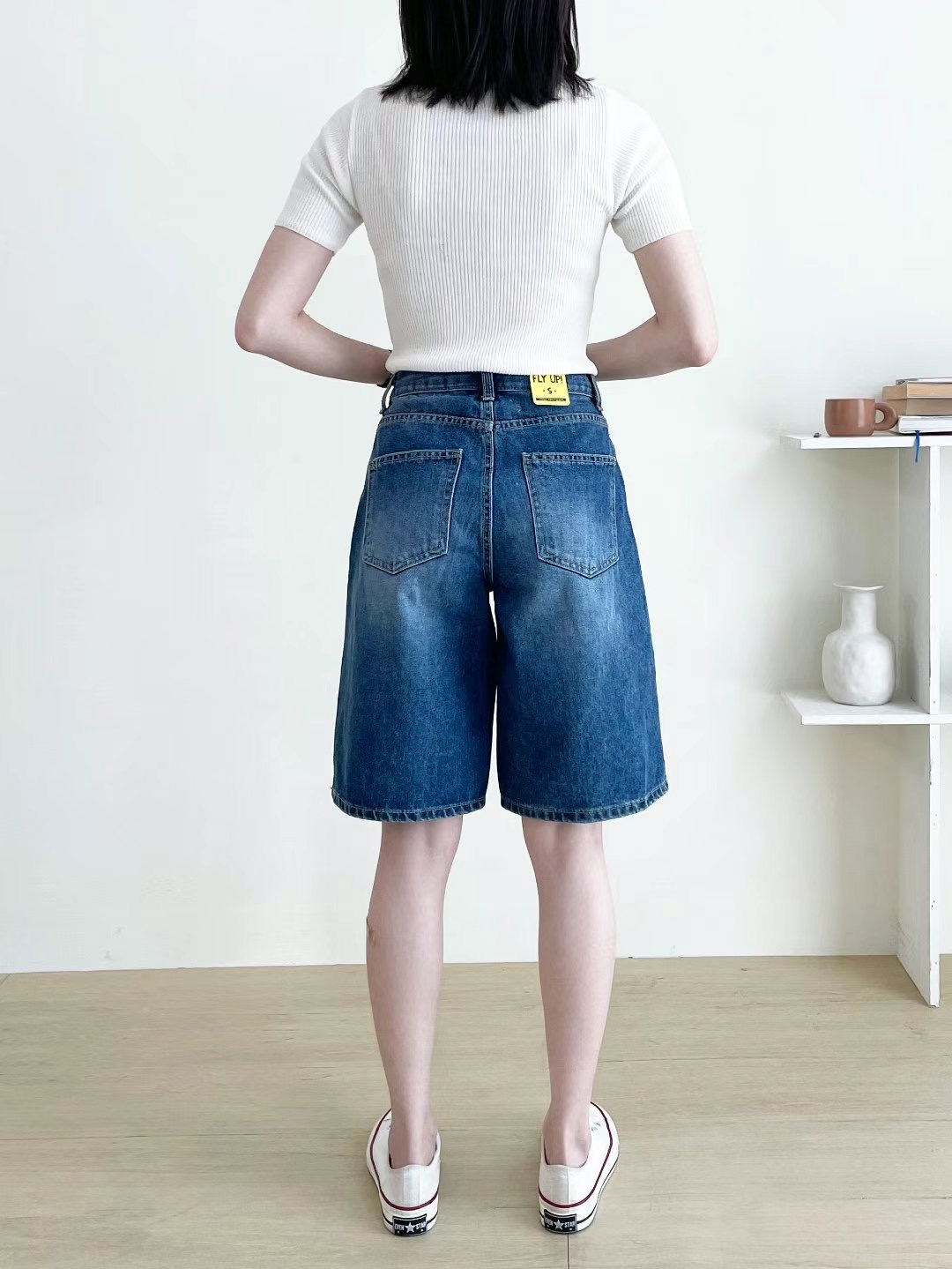 FLY DENIM韓國代購㊣女士新品真品25春夏職業休閑熱賣短褲FLY DENIM短褲