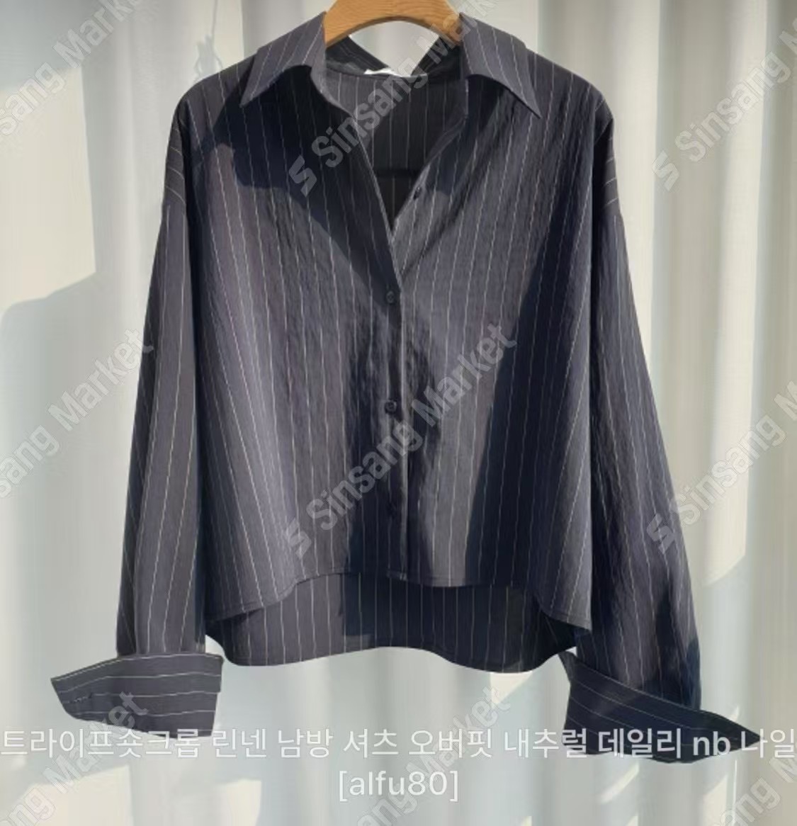 LUVLUV-럽럽-OT東大門㊣直郵女士新款時尚襯衫蕾絲衫條紋LUVLUV-럽럽-OT襯衫/蕾絲衫圖色2
