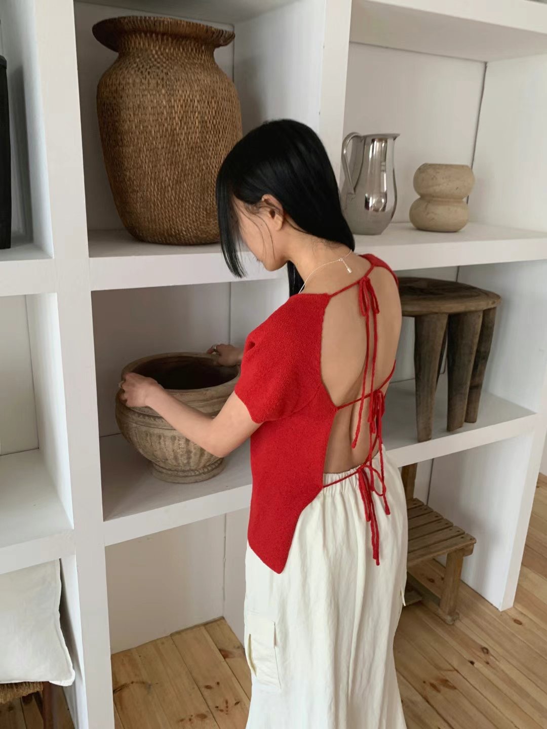 US東大門㊣代購女士新款真品人氣休閑職業熱賣針織衫蝴蝶結JANEMORIS針織衫