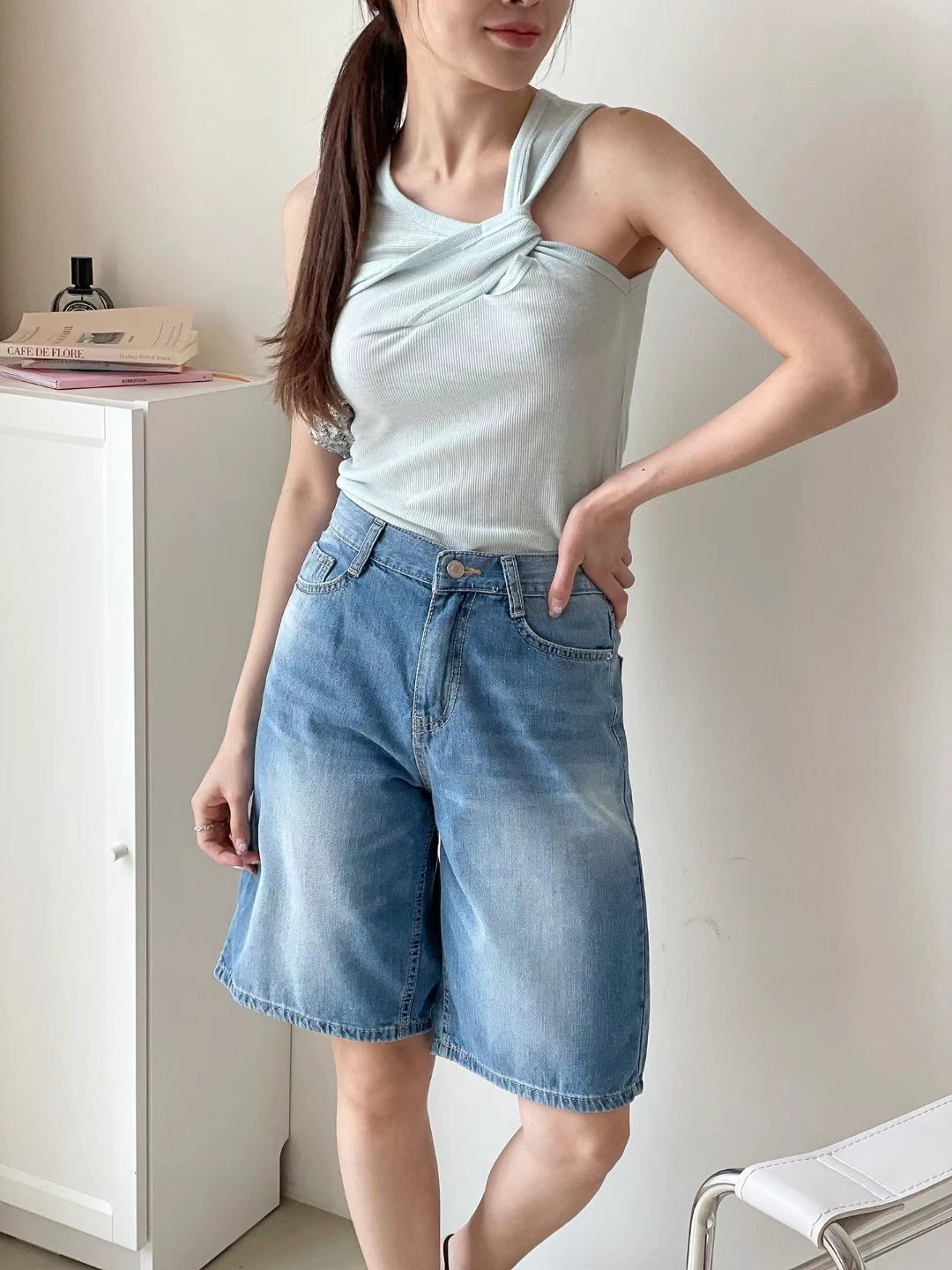 FLY DENIM韓國直郵㊣女士新款真品職業熱賣時尚25春夏短褲FLY DENIM短褲
