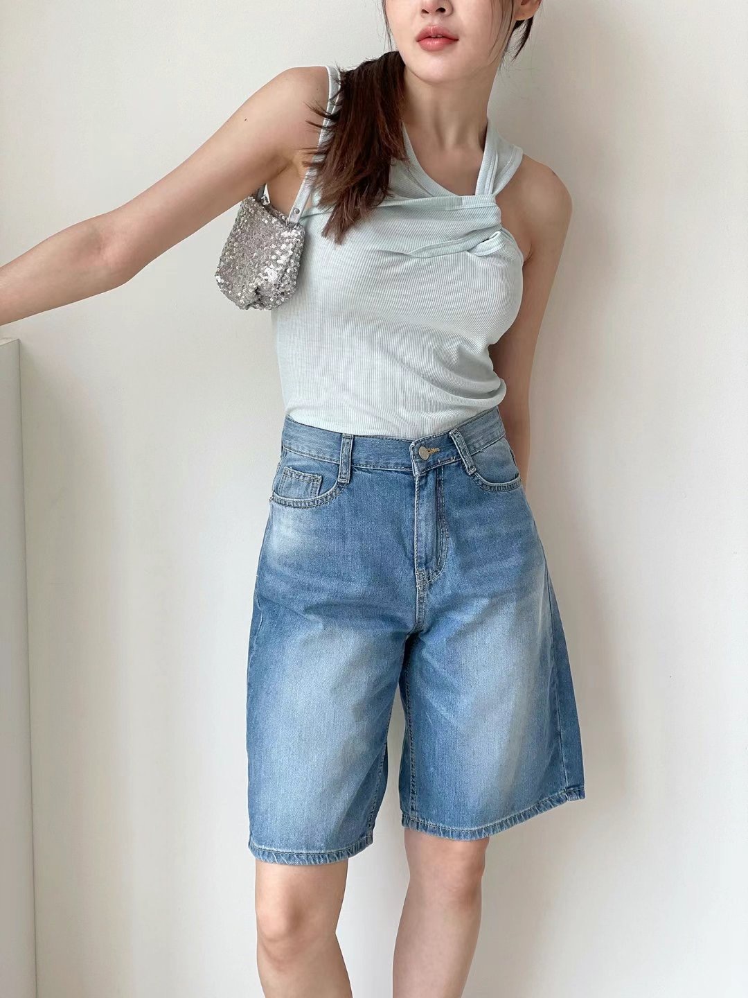 FLY DENIM韓國直郵㊣女士新款真品職業熱賣時尚25春夏短褲FLY DENIM短褲