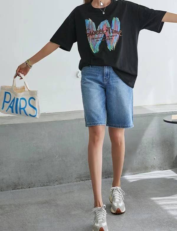 FLY DENIM東大門㊣代購女士新品熱賣真品推薦25春夏短褲腰帶FLY DENIM短褲圖色2