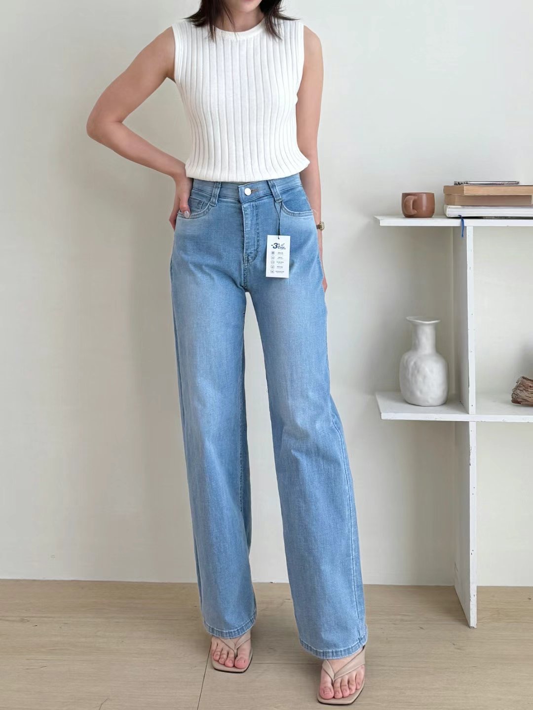 FLY DENIM東大門㊣代購女士新款25春夏人氣真品休閑牛仔褲FLY DENIM牛仔褲
