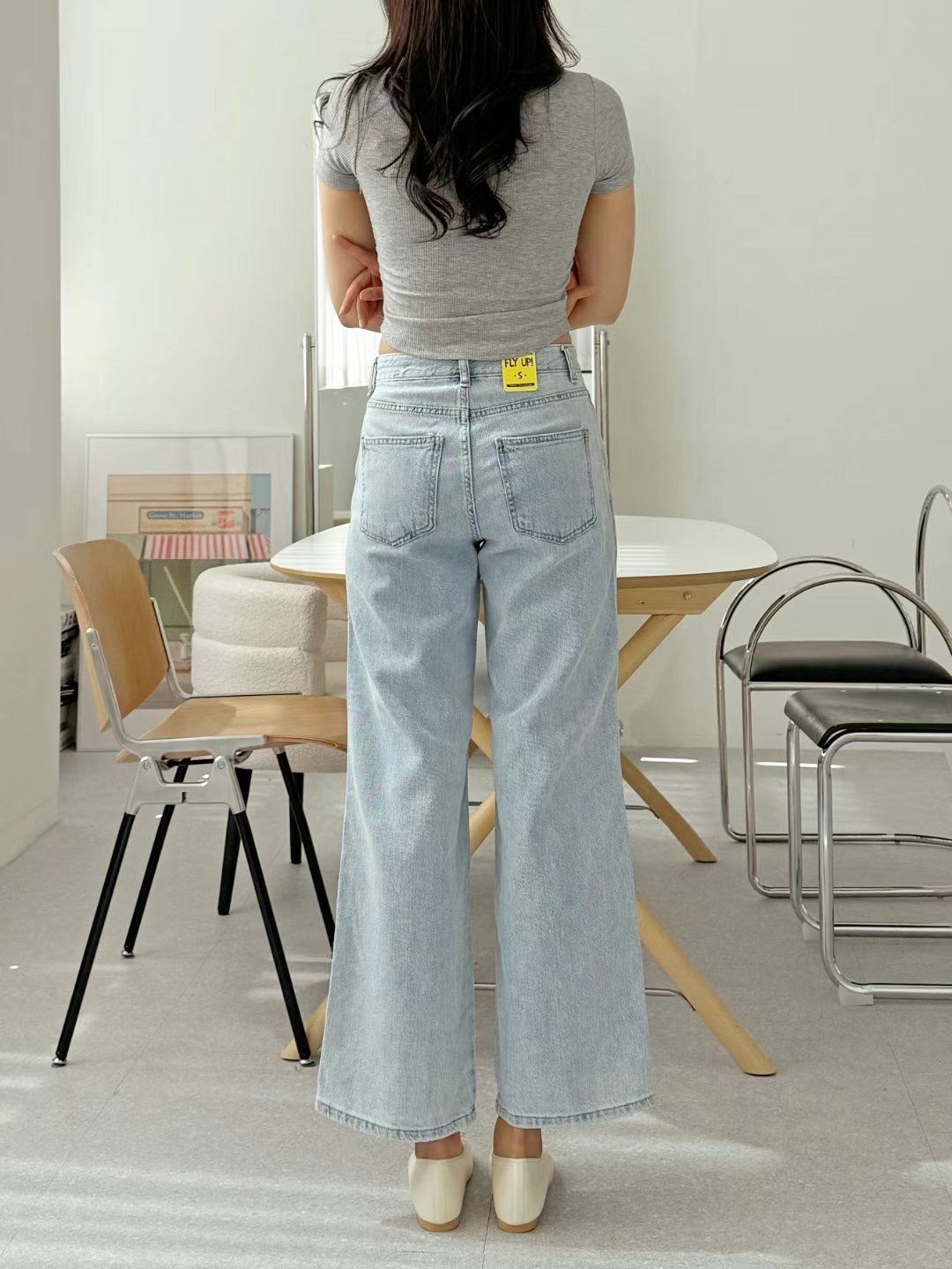 FLY DENIM東大門㊣代購女裝新款職業時尚推薦休閑熱賣牛仔褲FLY DENIM牛仔褲