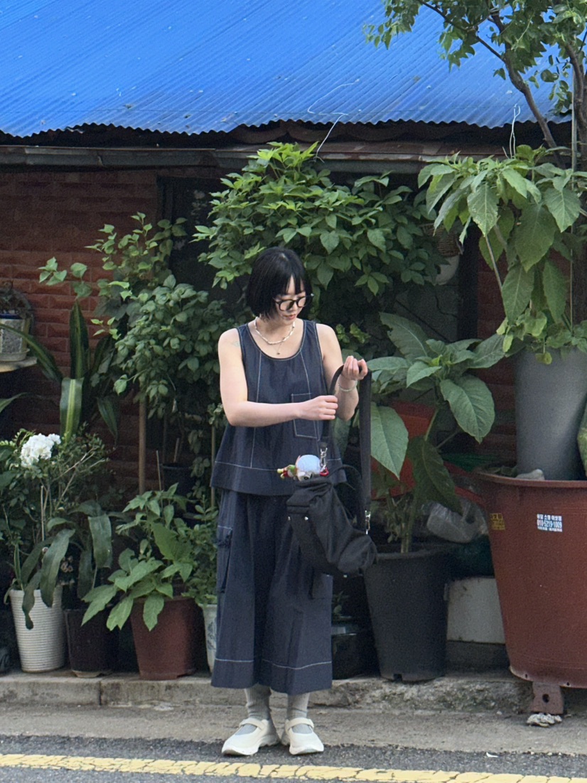 ARCHIVE-P韓國直郵㊣女裝新款真品時尚熱賣休閑吊帶背心口袋ARCHIVE-P吊帶/背心