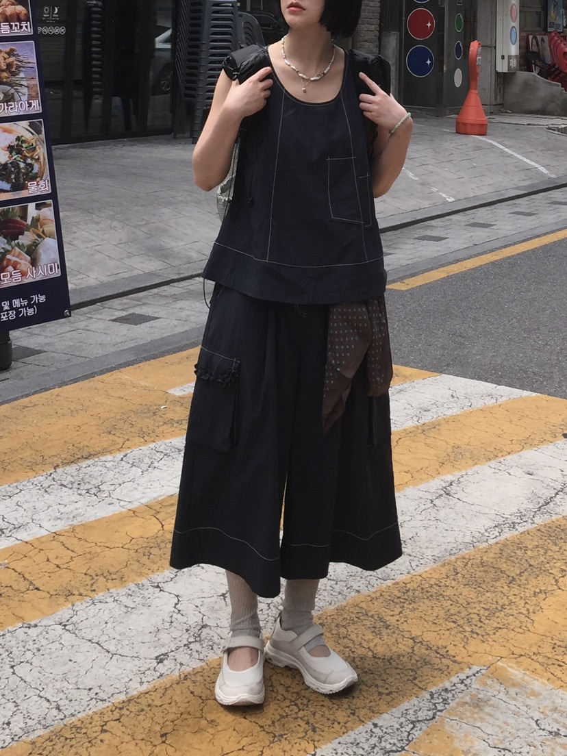 ARCHIVE-P韓國直郵㊣女裝新款真品時尚熱賣休閑吊帶背心口袋ARCHIVE-P吊帶/背心