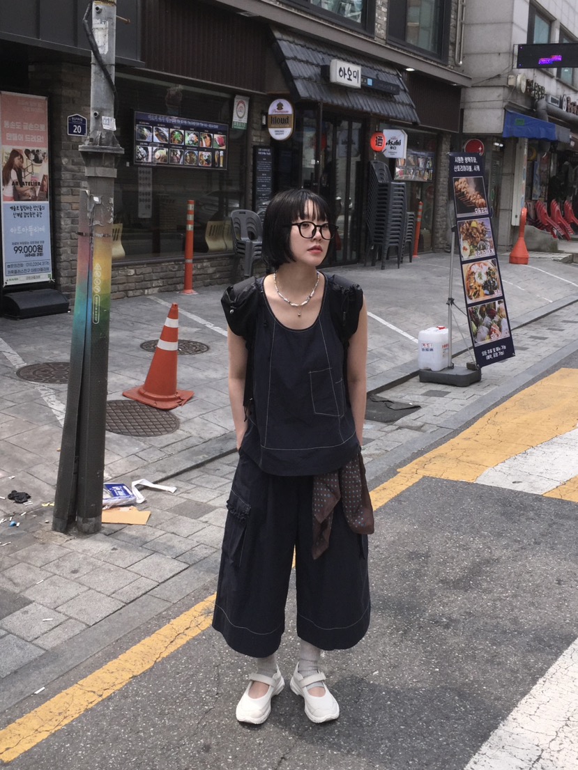 ARCHIVE-P韓國直郵㊣女裝新款真品時尚熱賣休閑吊帶背心口袋ARCHIVE-P吊帶/背心